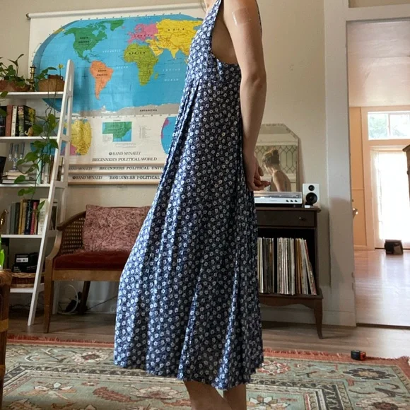 Floral blue and white maxi dress - Picture 7 of 7